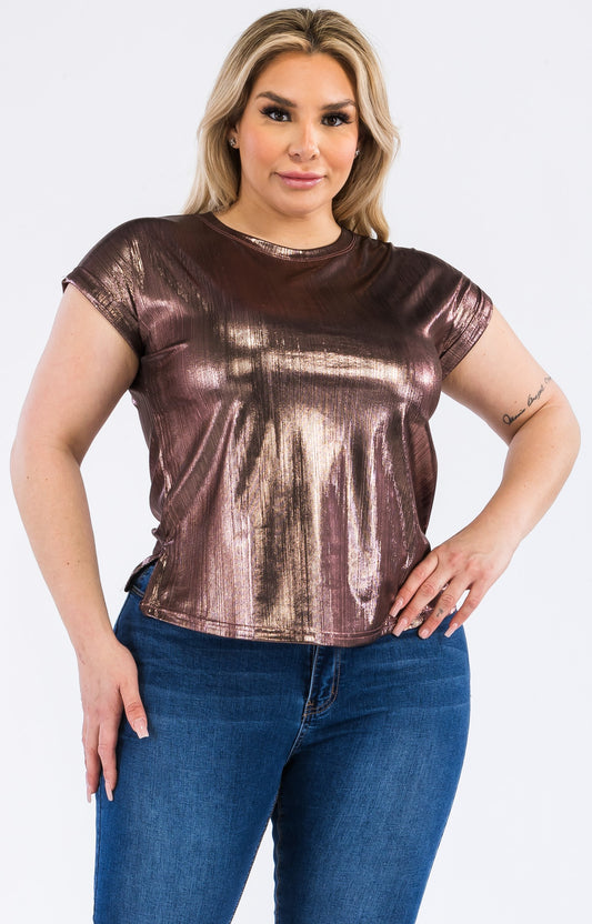 PLUS Bronze Metallic Shirt